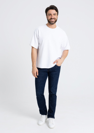 Белая футболка арт. 41 оверсайз кроя состав 95% хлопок 5% спандекс, 260 гр/м2, оптом | Мерч, униформа и текстиль для бизнеса   photo-8