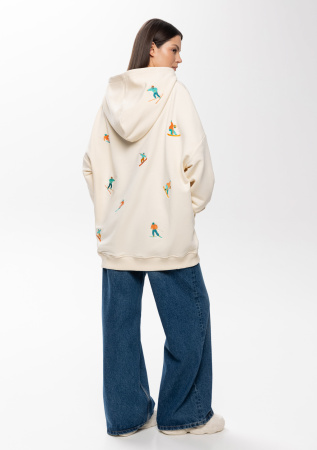 Худи унисекс STAN оверсайз футер без начёса 350, 66, Молочный (11) | Мерч, униформа и текстиль для бизнеса photo-9