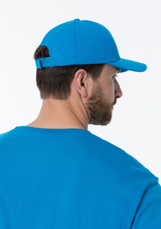 Лазурная бейсболка арт. 10L, 5 клиньев из 100% хлопка, 150 гр/м2, оптом | Мерч, униформа и текстиль для бизнеса  photo-6