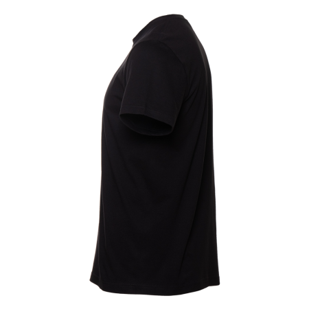 Чёрная футболка арт. 02 прямого кроя из 100% хлопка, 160 гр/м2, оптом | Мерч, униформа и текстиль для бизнеса  photo-4