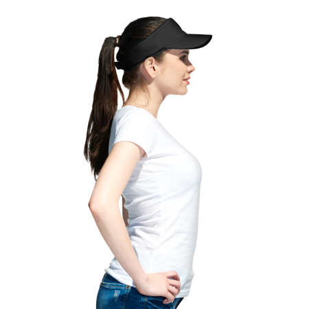 Черный козырек арт. 25, 100% хлопок, 150 гр/м2, оптом | Мерч, униформа и текстиль для бизнеса  photo-4