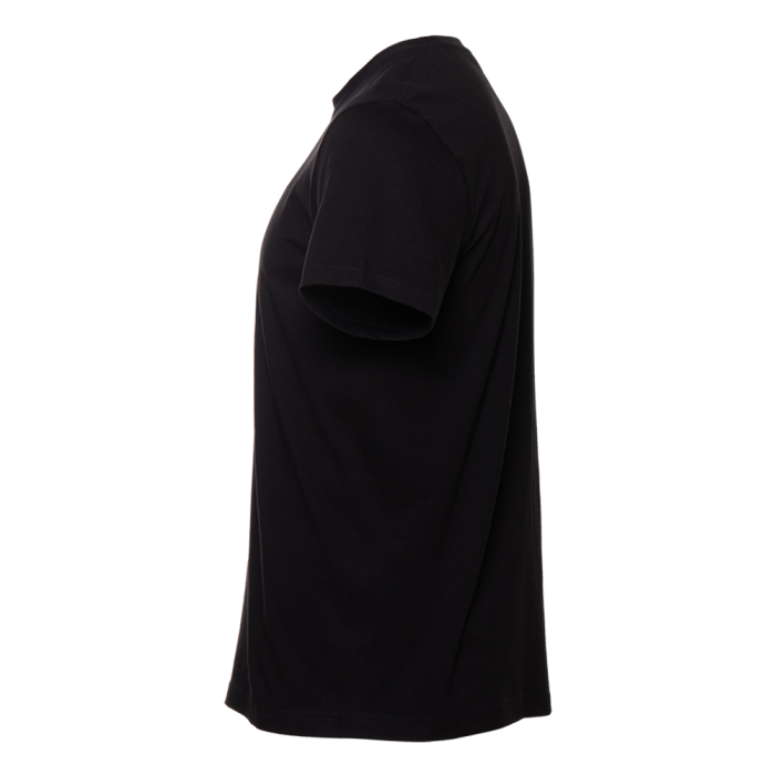 Чёрная футболка арт. 02 прямого кроя из 100% хлопка, 160 гр/м2, оптом | Мерч, униформа и текстиль для бизнеса  фото-4