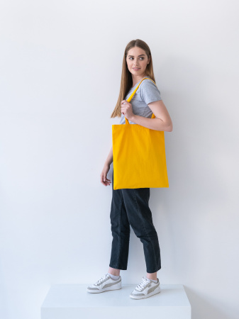 Сумка шопер STAN хлопок 38*42, 220, 200, Жёлтый (12) photo-3