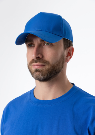 Синяя футболка арт. 51 прямого кроя из 100% хлопка, 150 гр/м2, оптом | Мерч, униформа и текстиль для бизнеса  photo-8