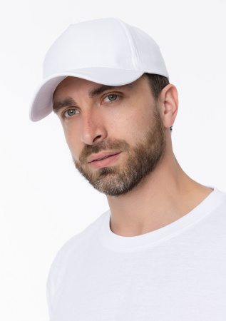 Белая бейсболка 5 клиньев из 100% хлопка, 150 гр/м2, оптом | Мерч, униформа и текстиль для бизнеса  photo-5