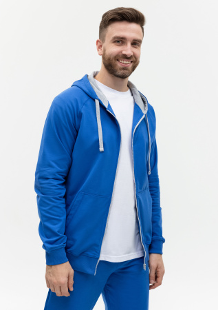 Синие однотонные брюки арт. 62, 92% хлопок, 8% эластан, оптом | Мерч, униформа и текстиль для бизнеса photo-8