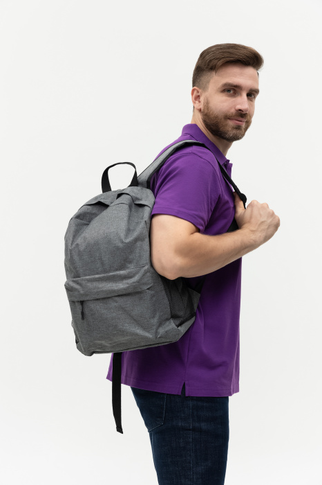 Серый рюкзак арт. 141, 100% полиэстер, оптом | Мерч, униформа и текстиль для бизнеса фото-3