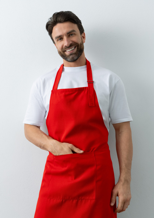 Фартук с грудкой, 240, 01, Красный (14) фото-4