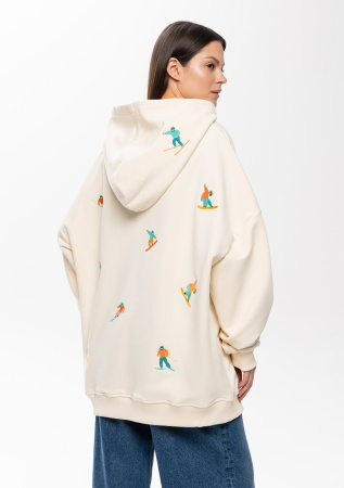 Худи унисекс STAN оверсайз футер без начёса 350, 66, Молочный (11) | Мерч, униформа и текстиль для бизнеса photo-10