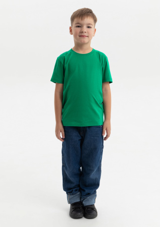 Зелёная детская футболка арт. 06U оверсайз кроя из 100% хлопка, 140 гр/м2, оптом | Мерч, униформа и текстиль для бизнеса photo-6