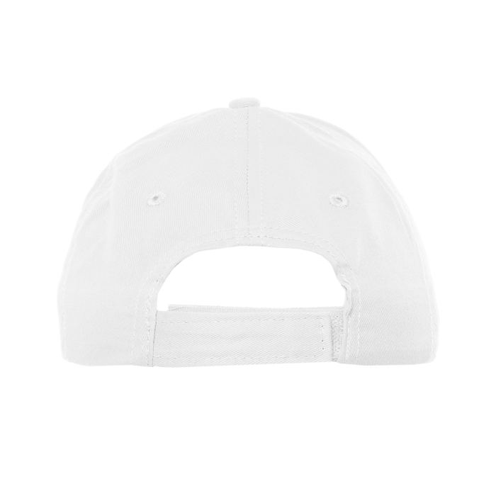 Белая детская бейсболка арт. 10J, 5 клиньев из 100% хлопка, 150 гр/м2, оптом | Мерч, униформа и текстиль для бизнеса  фото-3