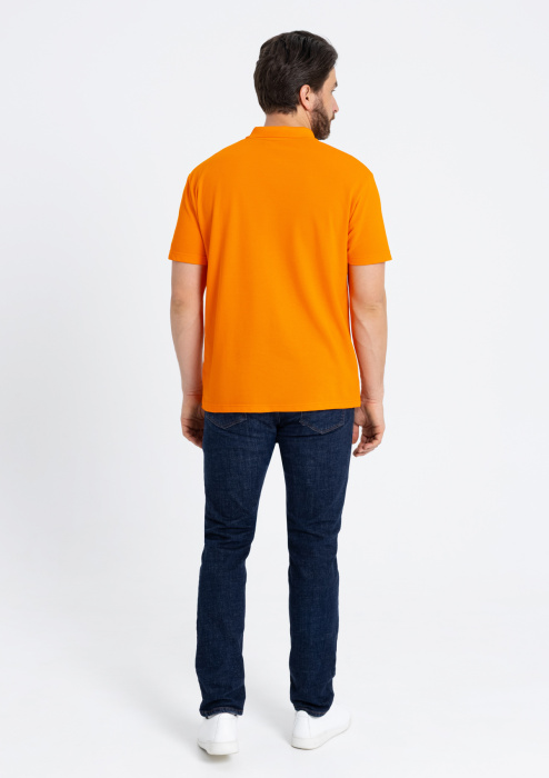 Оранжевая рубашка поло арт. 04B из 100% хлопка, 185 гр/м2, оптом | Мерч, униформа и текстиль для бизнеса  фото-4