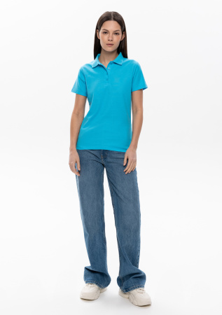 Рубашка поло женская STAN хлопок/полиэстер 185, 04WL, Бирюзовый (32) | Мерч, униформа и текстиль для бизнеса photo-3