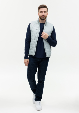 Светло-серый ультралёгкий жилет арт. 87, 100% нейлон, оптом | Мерч, униформа и текстиль для бизнеса photo-10