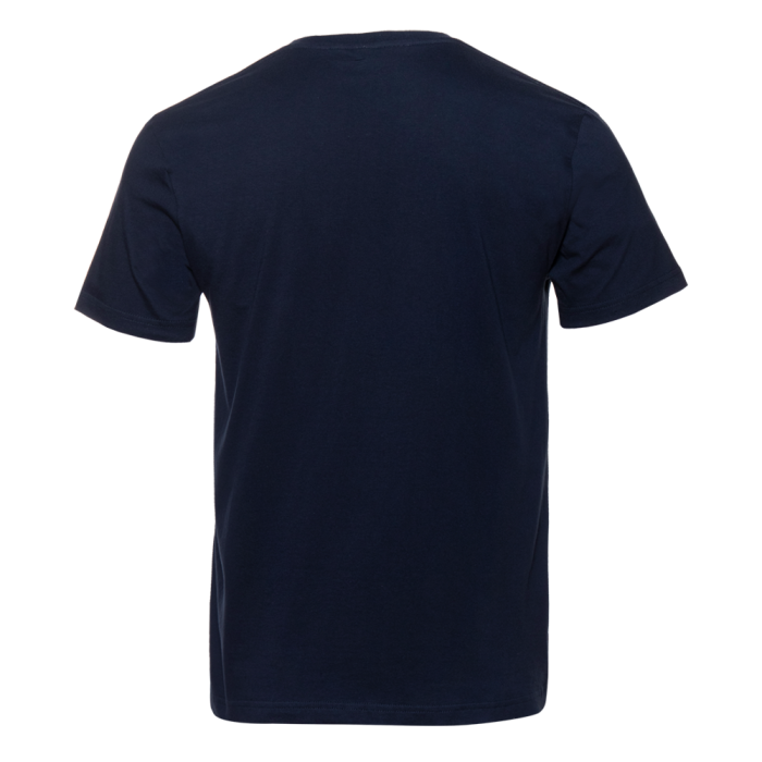 Тёмно-синяя футболка арт. 02 прямого кроя из 100% хлопка, 160 гр/м2, оптом | Мерч, униформа и текстиль для бизнеса  фото-2