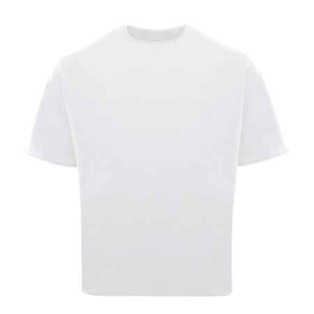 Белая футболка арт. 41 оверсайз кроя состав 95% хлопок 5% спандекс, 260 гр/м2, оптом | Мерч, униформа и текстиль для бизнеса   photo-0