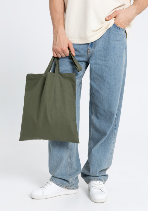 Сумка шопер STAN хлопок 38*42, 200,201, Оливковый Хаки (36) фото-4