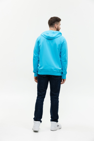 Толстовка мужская STAN с капюшоном на молнии футер без начёса 260, 61, Бирюзовый (32) | Мерч, униформа и текстиль для бизнеса photo-6