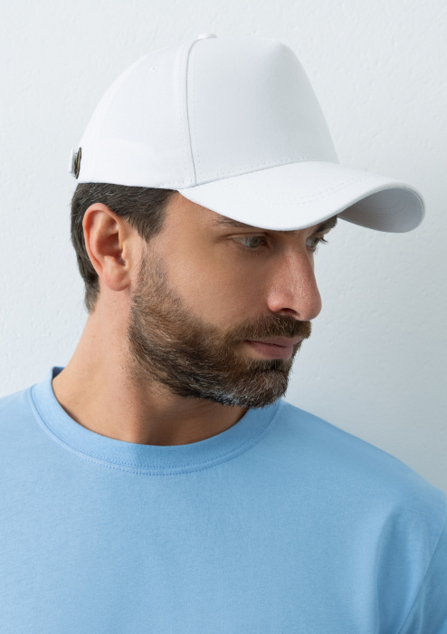 Белая бейсболка 5 клиньев из 100% хлопка, оптом | Мерч, униформа и текстиль для бизнеса  фото-4