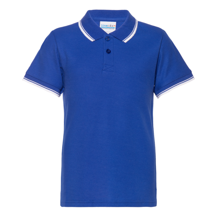 Детская синяя рубашка поло арт. 04TJ, 80% хлопок, 20% полиэстер, 185 гр/м2, оптом | Мерч, униформа и текстиль для бизнеса  фото-0