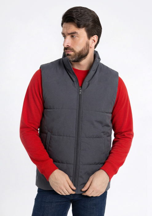 Жилет унисекс STAN утепленный 90, 130, 85, Графит (101) фото-4