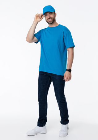 Лазурная бейсболка арт. 10L, 5 клиньев из 100% хлопка, 150 гр/м2, оптом | Мерч, униформа и текстиль для бизнеса  photo-7