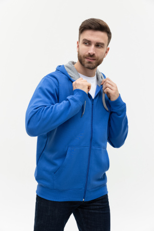 Толстовка  мужская STAN с капюшоном на молнии  футер с начёсом 280, 17,Синий (16) | Мерч, униформа и текстиль для бизнеса photo-7