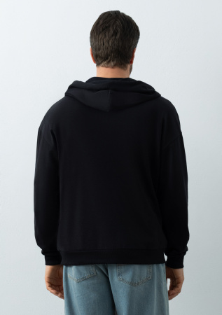 Черная толстовка на молнии STAN арт. 99, футер без начёса, 100% хлопок, 240 гр/м2  | Мерч, униформа и текстиль для бизнеса photo-7
