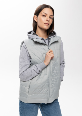 Светло-серый ультралёгкий жилет арт. 87, 100% нейлон, оптом | Мерч, униформа и текстиль для бизнеса photo-7