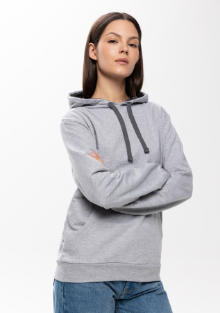 Серое худи арт. 23 с контрастным капюшоном, футер без начеса 100% хлопок, 260 гр/м2 | Мерч, униформа и текстиль для бизнеса photo-10
