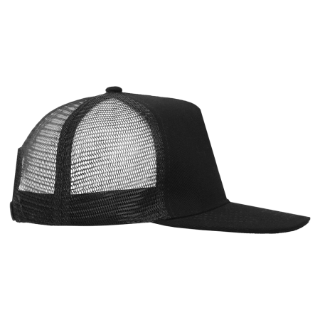 Черная бейсболка с прямым козырьком арт. 09, 5 клиньев из 100% хлопка, 330 гр/м2, оптом | Мерч, униформа и текстиль для бизнеса  photo-2