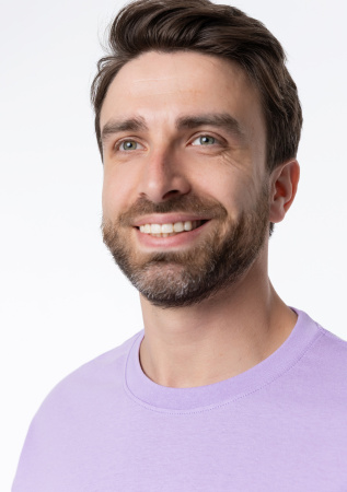 Лавандовая футболка арт. 39 оверсайз кроя, из 100% хлопка, 140 гр/м2, оптом | Мерч, униформа и текстиль для бизнеса   photo-5