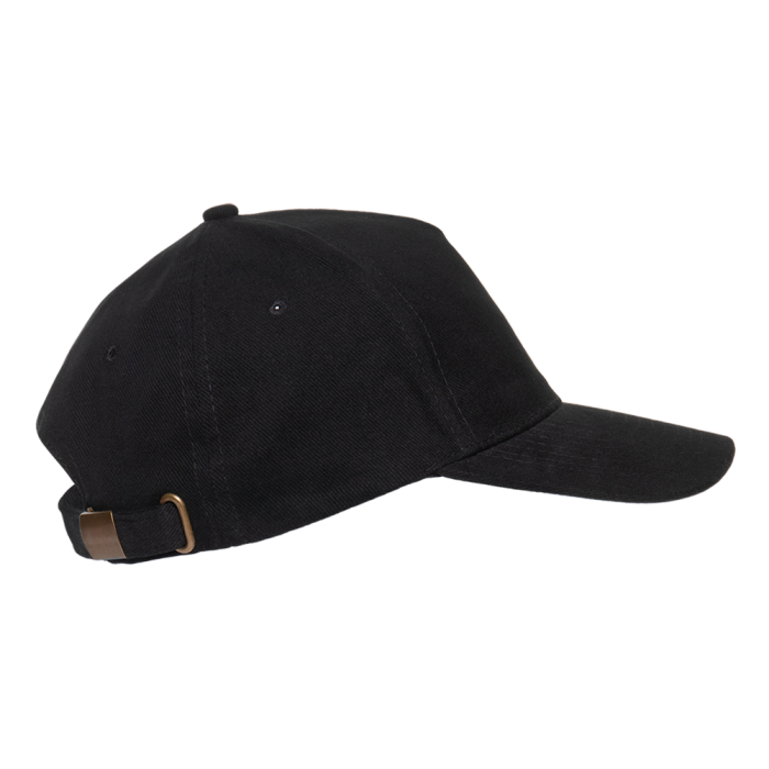 Черная бейсболка арт. 11, 5 клиньев из 100% хлопка, 280 гр/м2, оптом | Мерч, униформа и текстиль для бизнеса  фото-2