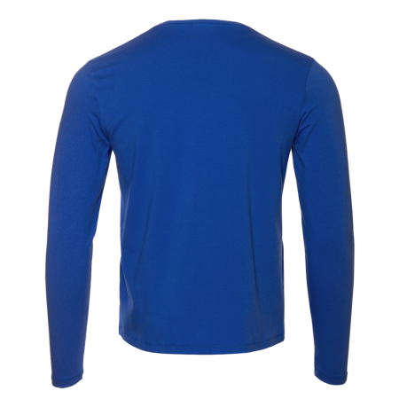 Синяя футболка с длинными рукавами арт. 35 прямого кроя, из 100% хлопка, 140 гр/м2, оптом | Мерч, униформа и текстиль для бизнеса   photo-2