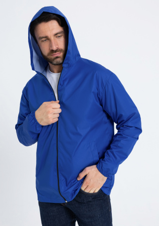 Синяя однотонная ветровка арт. 59, 100% полиэстер, Dewspo 210T – оптом | Мерч, униформа и текстиль для бизнеса photo-6