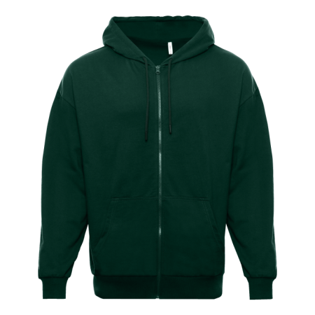 Темно-зеленая толстовка на молнии STAN арт. 99, футер без начёса, 100% хлопок, 240 гр/м2  | Мерч, униформа и текстиль для бизнеса photo-0