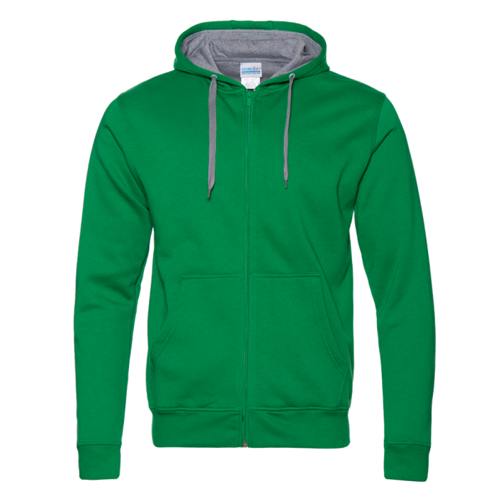 Толстовка  мужская STAN с капюшоном на молнии  футер с начёсом 280, 17,Зелёный (30) | Мерч, униформа и текстиль для бизнеса фото-0