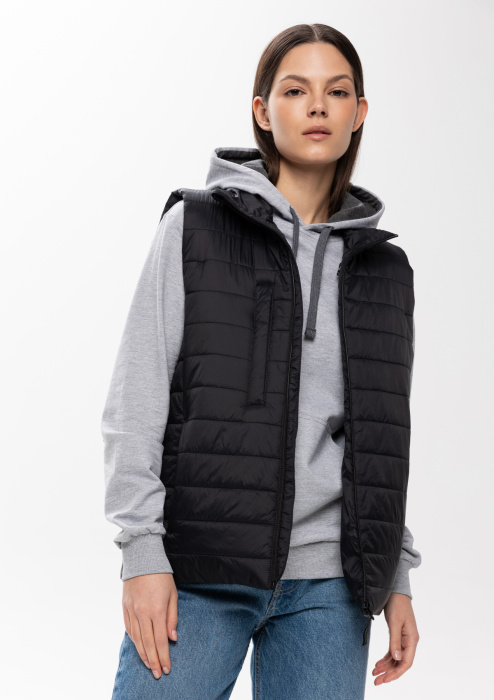 Черный ультралёгкий жилет арт. 87, 100% нейлон, оптом | Мерч, униформа и текстиль для бизнеса фото-4