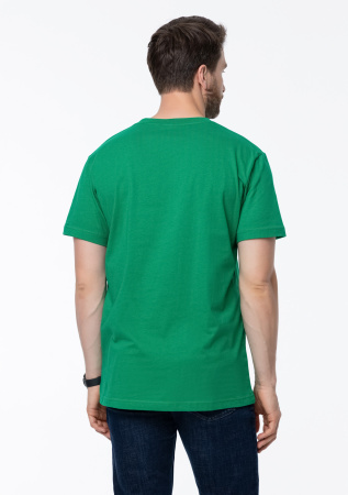 Зелёная футболка арт. 52 прямого кроя из 100% хлопка, 150 гр/м2, оптом | Мерч, униформа и текстиль для бизнеса  photo-5