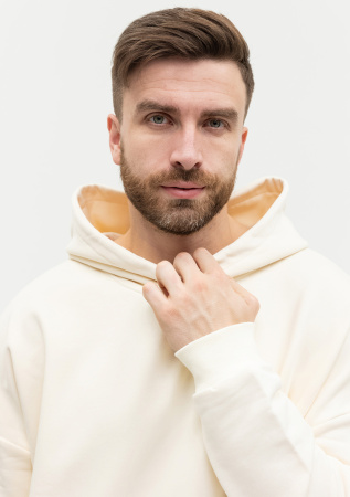 Худи унисекс STAN оверсайз футер без начёса 350, 66, Молочный (11) | Мерч, униформа и текстиль для бизнеса photo-23