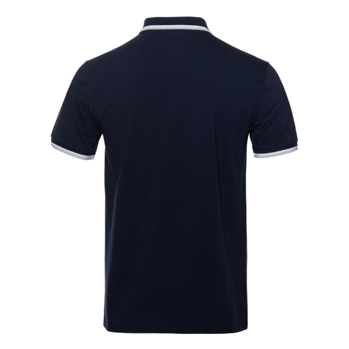 Темно-синяя рубашка поло арт. 05 прямого кроя, 92% хлопок, 8% эластан, 200 гр/м2, оптом | Мерч, униформа и текстиль для бизнеса  фото-1
