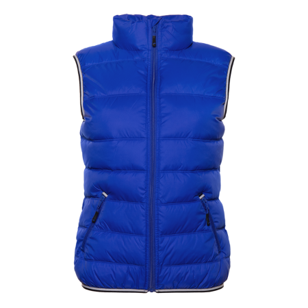 Синий утепленный женский жилет, оптом | Мерч, униформа и текстиль для бизнеса photo-0