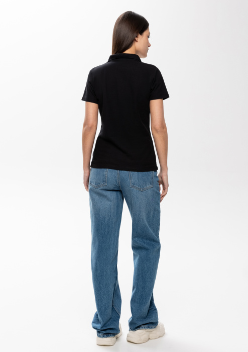 Рубашка поло женская STAN хлопок/полиэстер 185, 04WL, Чёрный (20) фото-4