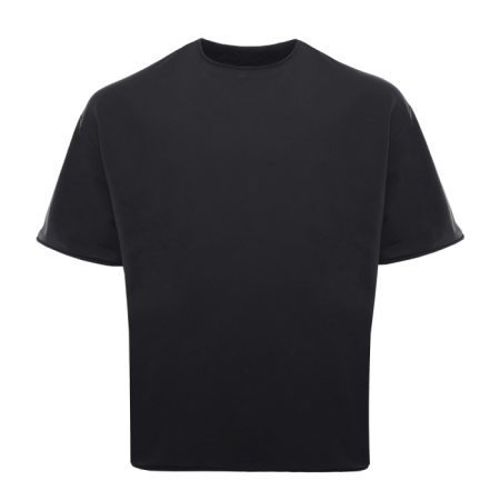 Чёрная футболка арт. 41 оверсайз кроя состав 95% хлопок 5% спандекс, 260 гр/м2, оптом | Мерч, униформа и текстиль для бизнеса   photo-0