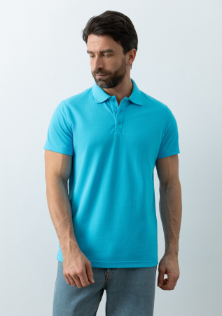 Рубашка поло унисекс STAN хлопок/полиэстер 185, 104, Бирюзовый (32) | Мерч, униформа и текстиль для бизнеса photo-5
