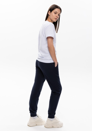 Темно-синие однотонные брюки арт. 92, 78% хлопок, 17% полиэстер, 5% эластан, оптом | Мерч, униформа и текстиль для бизнеса photo-4