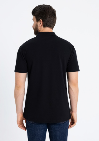 Черная рубашка поло арт. 04B из 100% хлопка, 185 гр/м2, оптом | Мерч, униформа и текстиль для бизнеса  photo-6