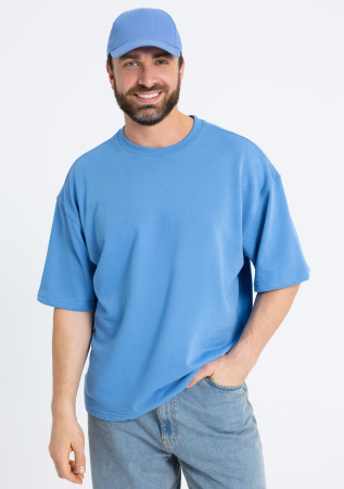 Голубая бейсболка 5 клиньев из 100% хлопка, 150 гр/м2, оптом | Мерч, униформа и текстиль для бизнеса  photo-5