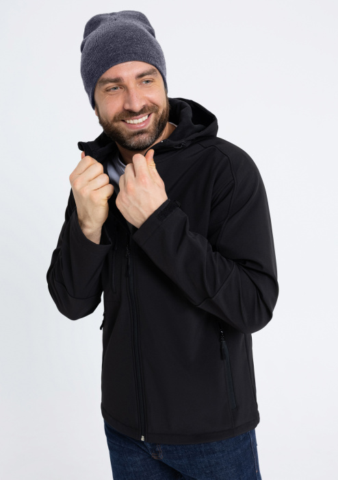 Темно-серая шапка арт. 116 из 100% акрила, 300 гр/м2, оптом | Мерч, униформа и текстиль для бизнеса  фото-3