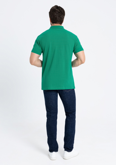 Зеленая рубашка поло арт. 04B из 100% хлопка, 185 гр/м2, оптом | Мерч, униформа и текстиль для бизнеса  фото-4